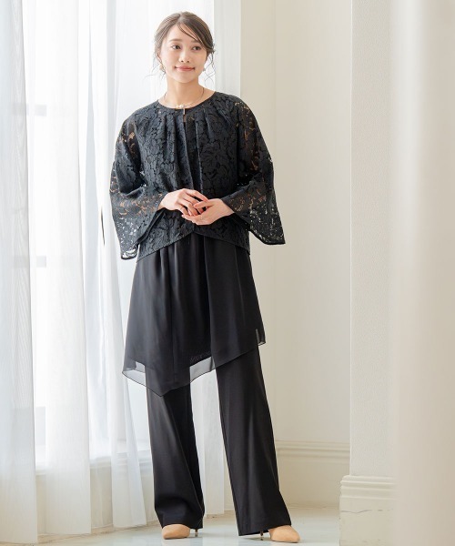 Jolie et パンツドレス 「結婚式・パーティードレス」レース使い