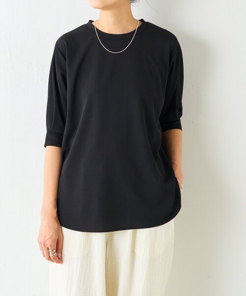 BEARDSLEY 黒 半袖 トップス 新品未使用 BEARDSLEY ブラウス シャツ 半袖Tブラウス レディース