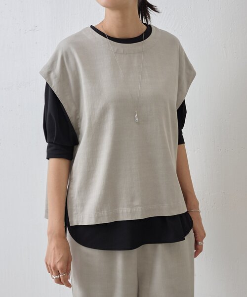 BEARDSLEY 半袖 ビアズリー BEARDSLEY 半袖Tブラウス （white） -ファッション