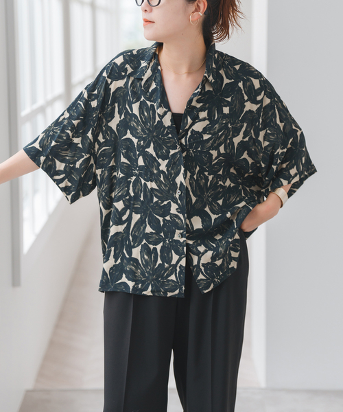 Spick＆Span ブラウス シャツ DEVEAUXハーフスリーブシャツ