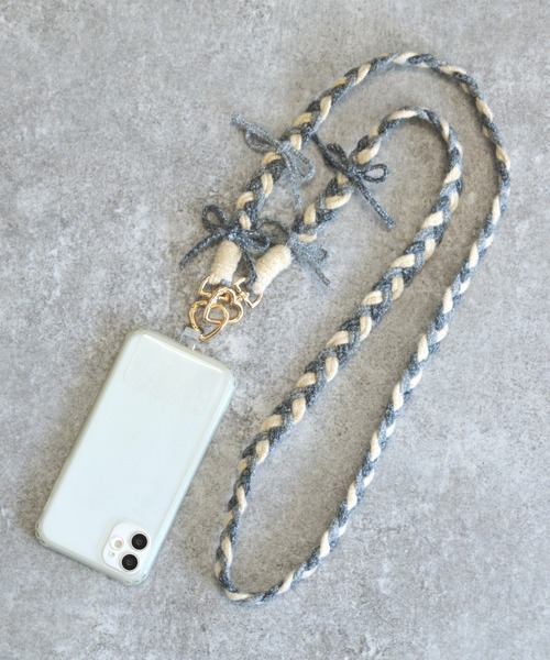 ALTROSE（アルトローズ） リボン編みスマホストラップ スマホ