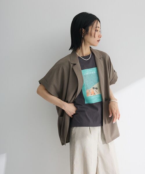 Green Parks ジャケット テーラードジャケット 麻調フレンチ