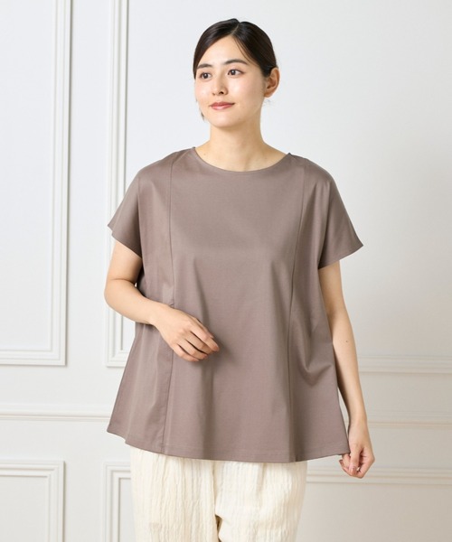 tシャツ 「接触冷感」裾フレアプルオーバー レディース