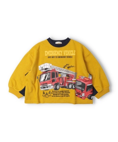 KIDS FOREST トレーナー KR 裏毛働く車トレーナー キッズ 子供服
