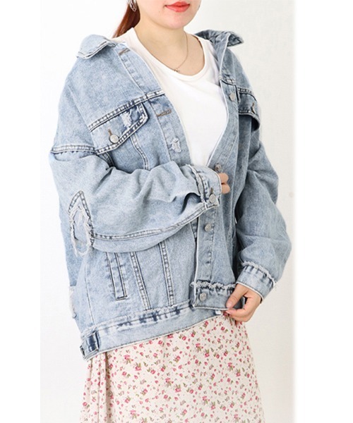 「Miniministore」 デニムジャケット L サックスブルー レディース