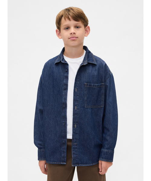 GAP デニムジャケット アウター デニム オーバーサイズシャツ