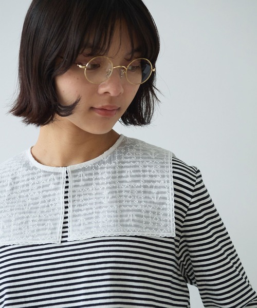 nnn すのチル つけ襟 bulle de savon つけ襟 付け襟 クロスステッチレース つけ衿