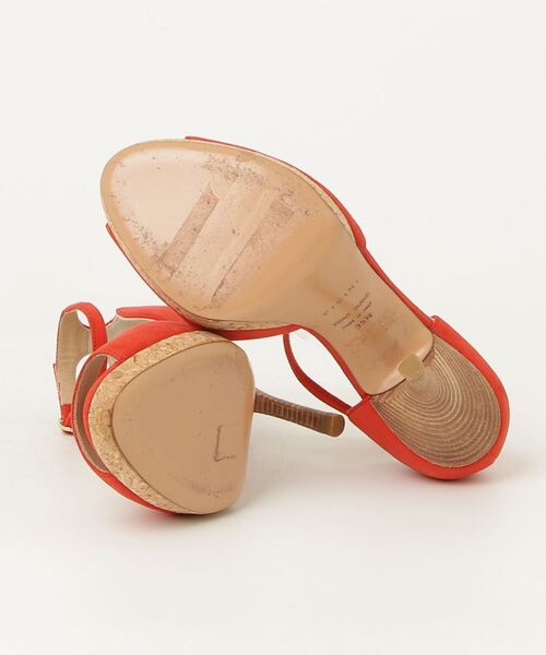 「VICINI」 ヒールサンダル 35.5 レッド レディース_画像3