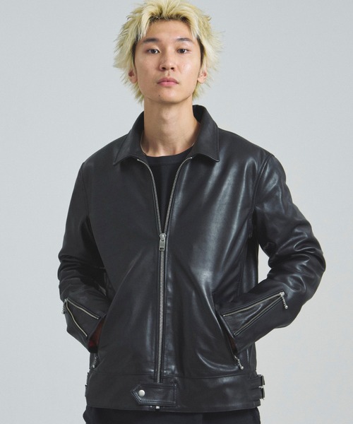 美品 JACK ROSE ジャックローズ ライダース 羊革 レザージャケット JACKROSE（ジャックローズ） 革ジャン ライダース JE-BUFFARO CALF
