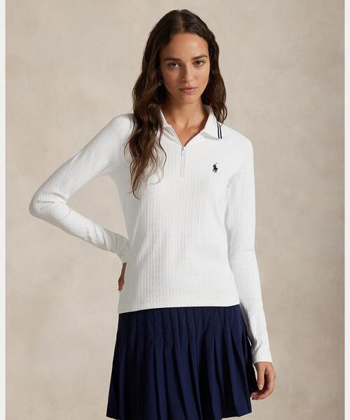 RLX ポロシャツ ポロ ケーブル クォータージップ ロングスリーブ