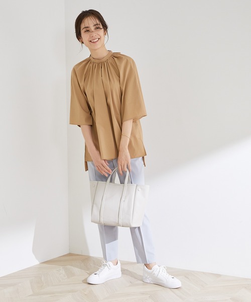 「ROPE'」 半袖ブラウス 38 グレー レディース_画像6