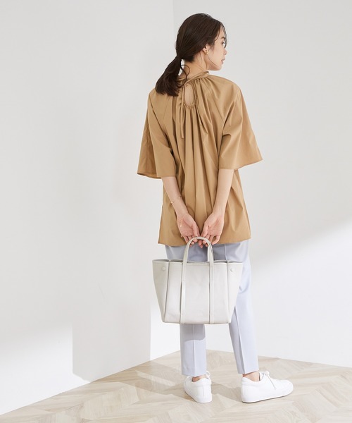 「ROPE'」 半袖ブラウス 38 グレー レディース_画像7