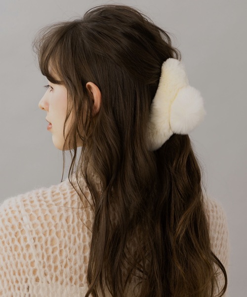 LA MUe ヘアクリップ 「LA MUe」ファーバンスクリップ : ZOZOTOWN