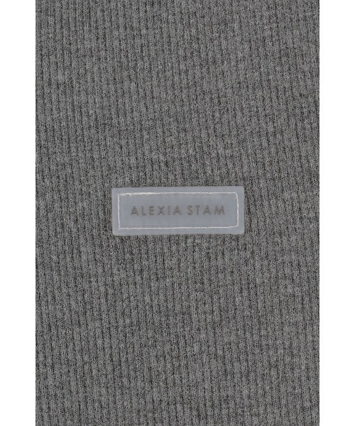 ALEXIA STAM（アリシアスタン） tシャツ Wellness Zip Up Rib Top/ZIP