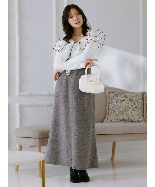 MERCURYDUO（マーキュリーデュオ） ニット セーター 異素材ラッフル