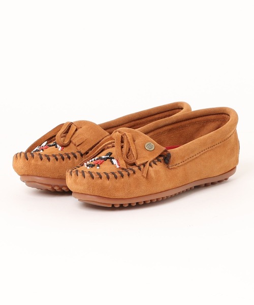 デッキシューズ モカシン MINNETONKA ミネトンカ / ビーズ刺繍 スエードモカシン THUNDERBIRD ANIMIKI サンダーバード