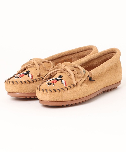 デッキシューズ モカシン MINNETONKA ミネトンカ / ビーズ刺繍 スエードモカシン THUNDERBIRD ANIMIKI サンダーバード