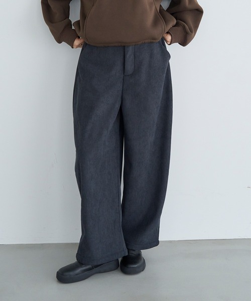mil（ミル） ワイドパンツ パンツ 「新色追加・再生産」裏地あったか
