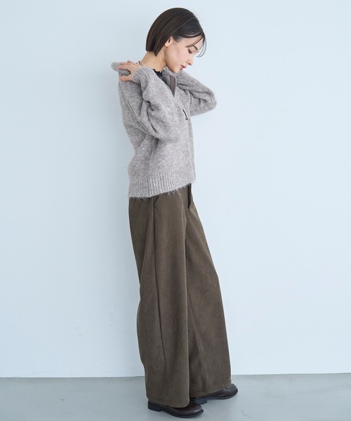 mil（ミル） ワイドパンツ パンツ 「新色追加・再生産」裏地あったか