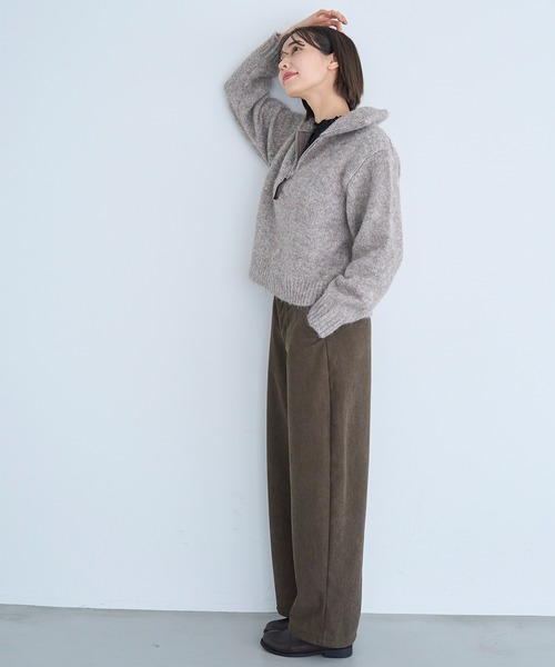 mil（ミル） ワイドパンツ パンツ 「新色追加・再生産」裏地あったか