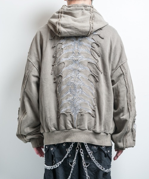 バックステージパス（backstagepass）/CRIMSON GHOST HOODIE(クリムゾン ゴースト フーディー)ビッグシルエット ジップ BACKSTAGE PASS（バックステージパス） パーカー CRIMSON GHOST HOODIE