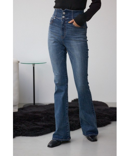 【NEW】アズールバイマウジー（AZUL BY MOUSSY）/AZUL DENIM H/Wバックリボンフレアデニム AZUL BY MOUSSY（アズールバイマウジー） ジーンズ デニム デニム