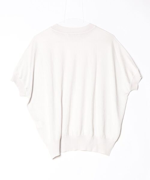 「LOHEN」 半袖ニット FREE ホワイト レディース_画像2