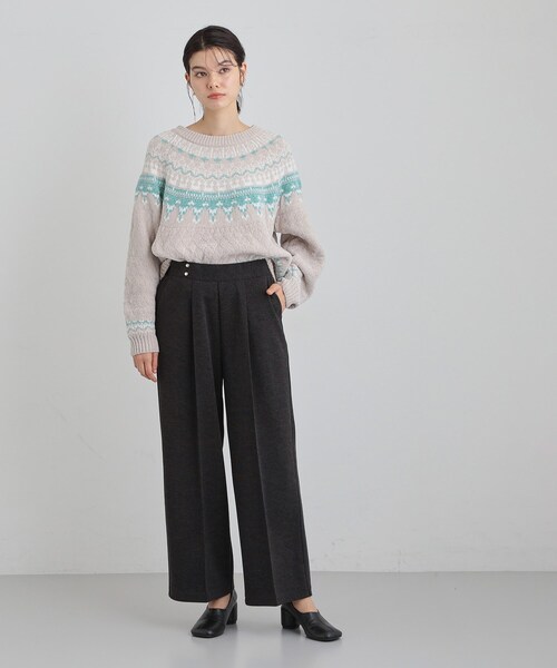 THE SHOP TK パンツ ピンタックワイドパンツ レディース : ZOZOTOWN