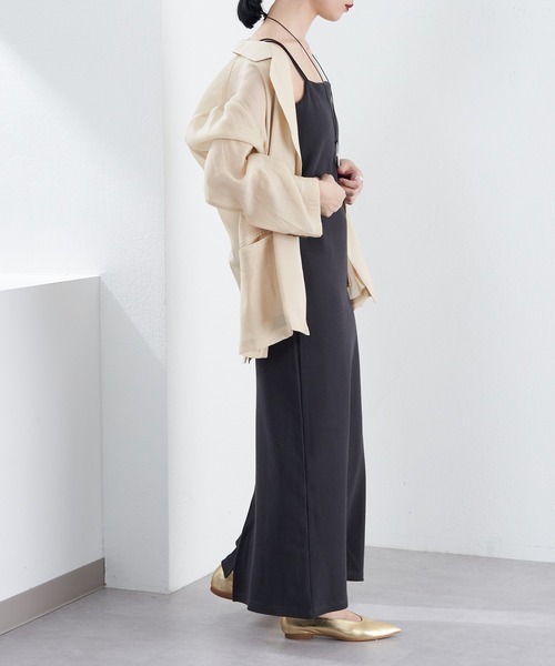 「SHENERY」 キャミソールワンピース 38 グレー レディース_画像6