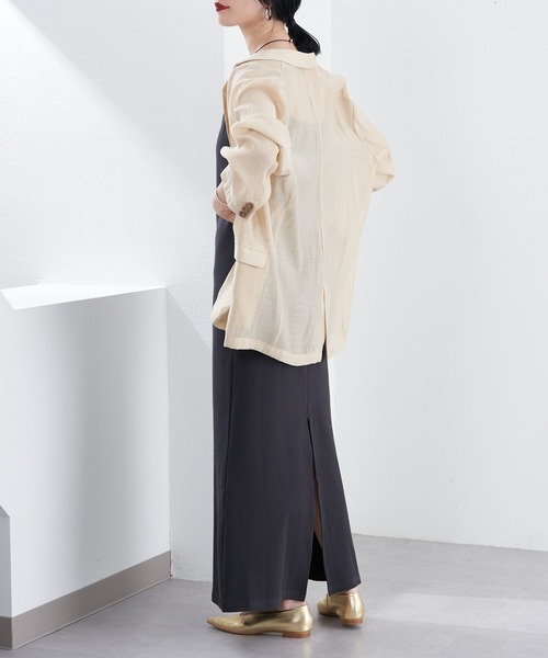 「SHENERY」 キャミソールワンピース 38 グレー レディース_画像9