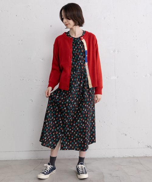 POU DOU DOU（プードゥドゥ） カーディガン 下前立て配色クルーネック