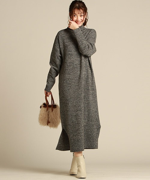 「Droite lautreamont」 ニットワンピース M ブラック系その他 レディース_画像7