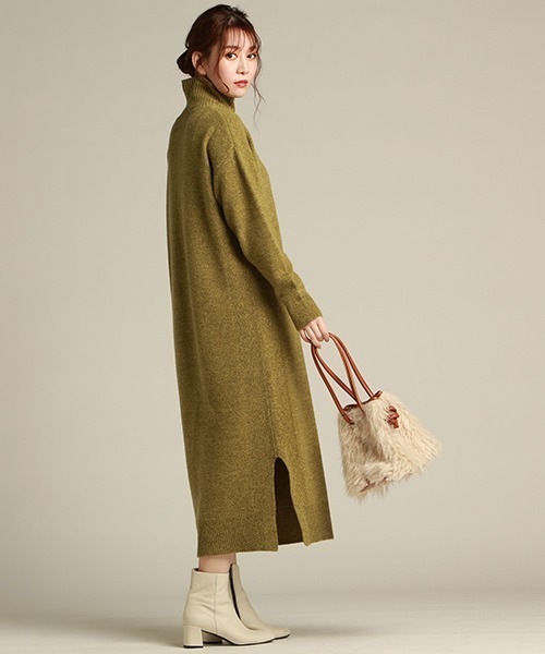 「Droite lautreamont」 ニットワンピース M ブラック系その他 レディース_画像8