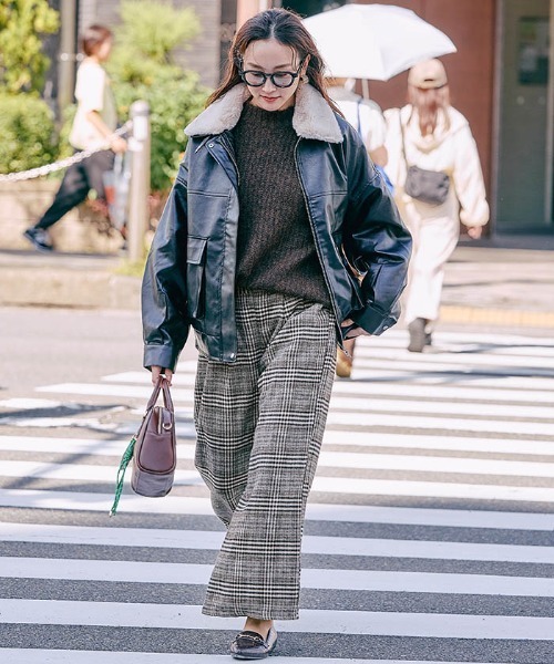 パンツ チェック柄ワイドパンツ レディース : ZOZOTOWN Yahoo!店