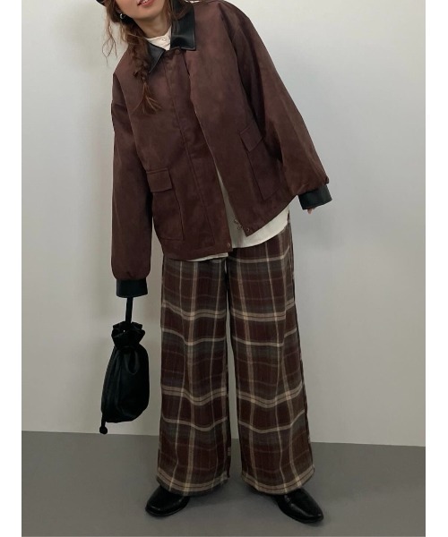 パンツ チェック柄ワイドパンツ レディース : ZOZOTOWN Yahoo!店