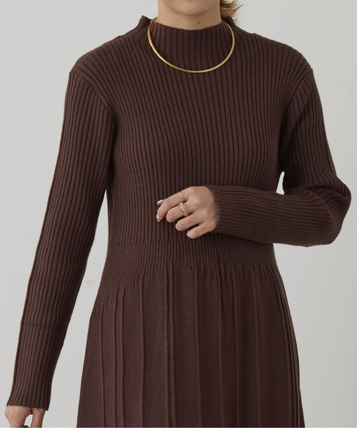 「Thevon」 ニットワンピース FREE グレイッシュベージュ レディース_画像5