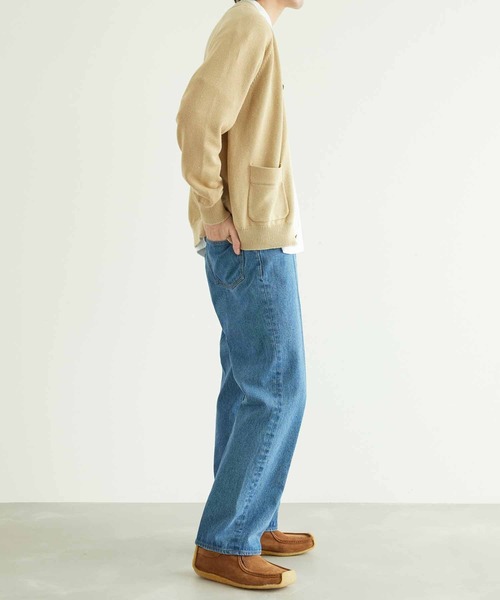 「WILD LIFE TAILOR Adam et Rope'」 ニットカーディガン L ベージュ メンズ_画像4