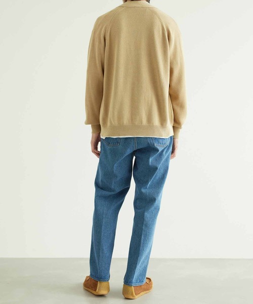 「WILD LIFE TAILOR Adam et Rope'」 ニットカーディガン L ベージュ メンズ_画像5