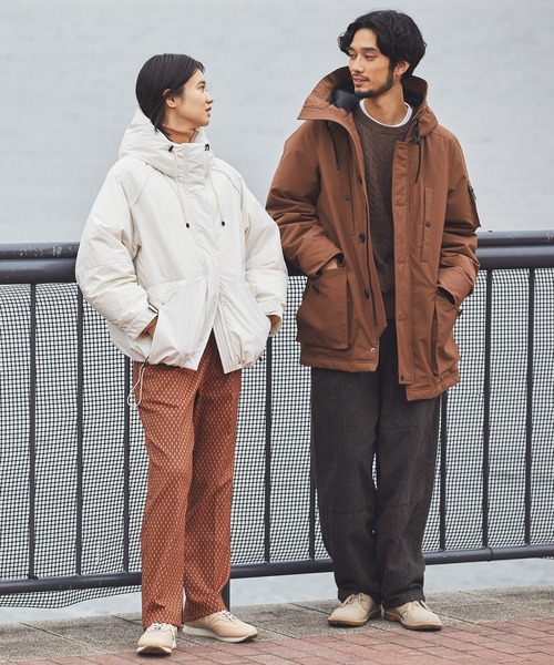 NANO universe（ナノ・ユニバース） ダウンコート S ブラウン メンズ