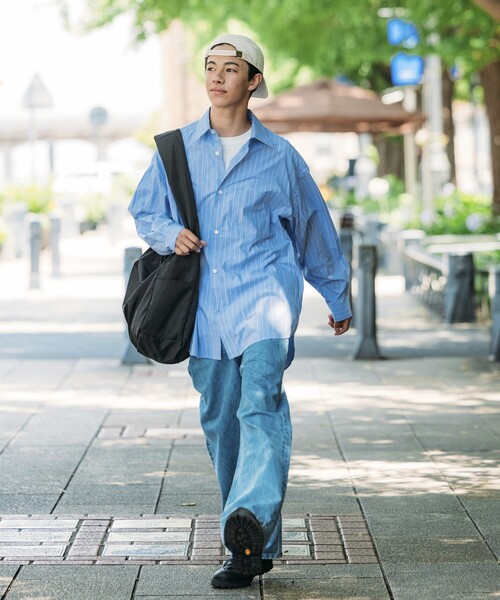 「FREAK'S STORE」 長袖シャツ SMALL チャコールグレー メンズ_画像2