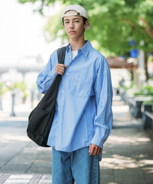 「FREAK'S STORE」 長袖シャツ SMALL チャコールグレー メンズ_画像4