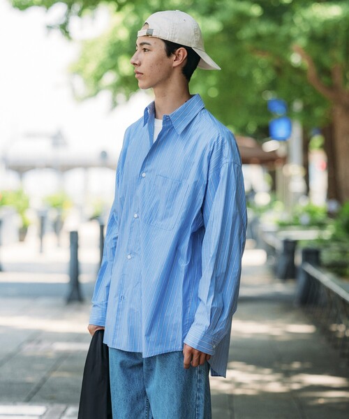 「FREAK'S STORE」 長袖シャツ SMALL チャコールグレー メンズ_画像8