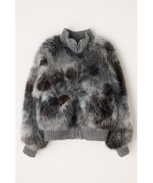 LAGUA GEM（ラグアジェム） ブルゾン アウター MIX KNIT FAUX FUR