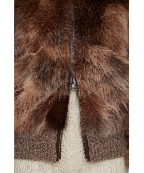 LAGUA GEM（ラグアジェム） ブルゾン アウター MIX KNIT FAUX FUR