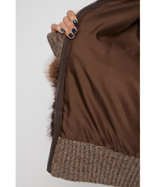 LAGUA GEM（ラグアジェム） ブルゾン アウター MIX KNIT FAUX FUR