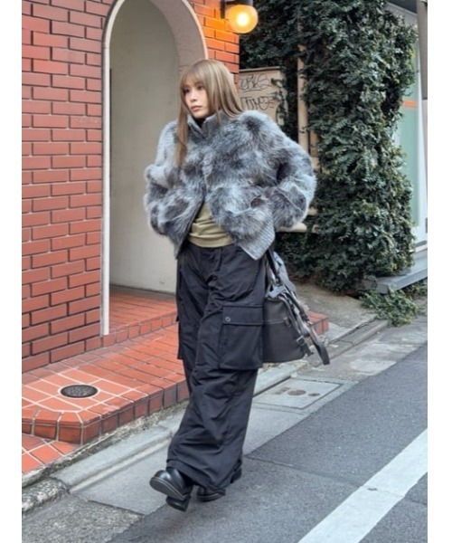 LAGUA GEM（ラグアジェム） ブルゾン アウター MIX KNIT FAUX FUR
