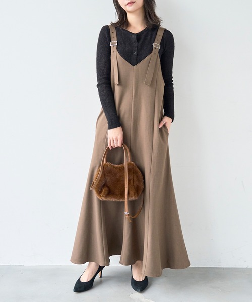 mil（ミル） ワンピース 前後2way マーメイド Vネック ジャンスカ