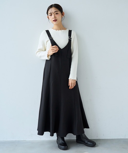 mil（ミル） ワンピース 前後2way マーメイド Vネック ジャンスカ