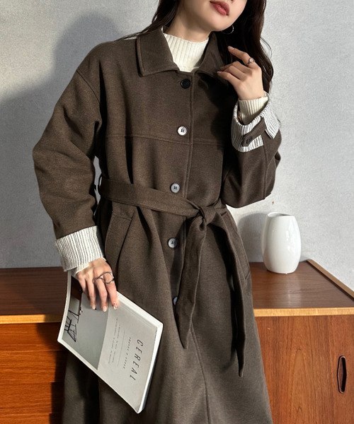 Eclat one コート チェスターコート 「Eclat one」袖口バイカラー