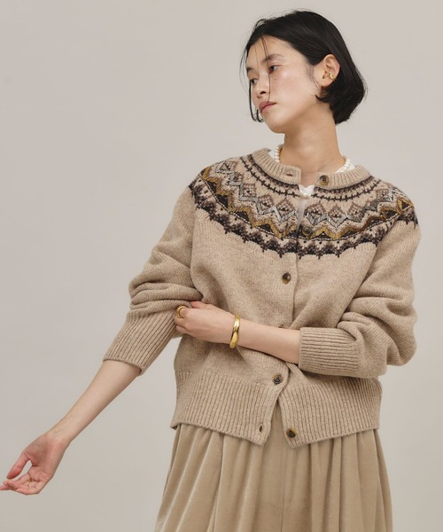 「Curensology」 ニットカーディガン FREE ネイビー レディース_画像2